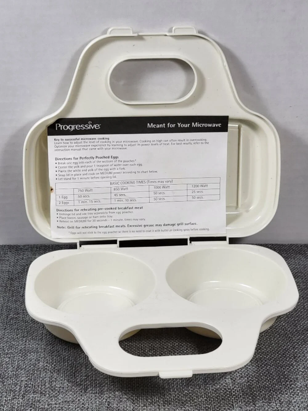 MIRACLE WARE by Progressive International Microwave 2-Egg Poacher
